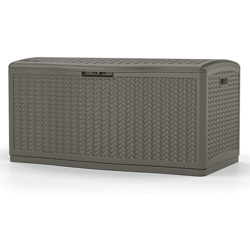 Suncast 124 Gallons Plastic Lockable Deck Box in Stoney Wayfair